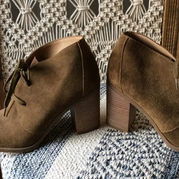 Franco Sarto taupe Brown Suede Lace-up booties - Picture 8 of 8